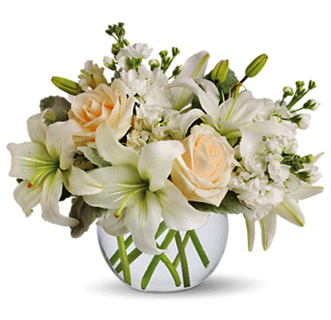 Isle of White Flowers Bouquet