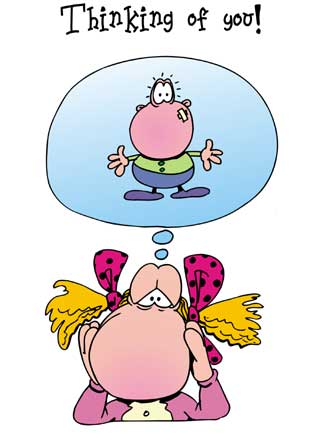 Ecard with thinking of you theme