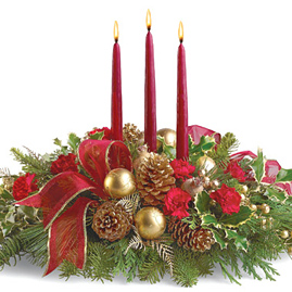 All Is Bright Candle Centerpiece